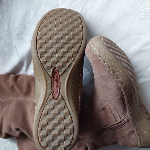 Naturalizer Women’s Boots Suede Leather  Wedge Zip Brown Size 8 - Picture 8 of 10